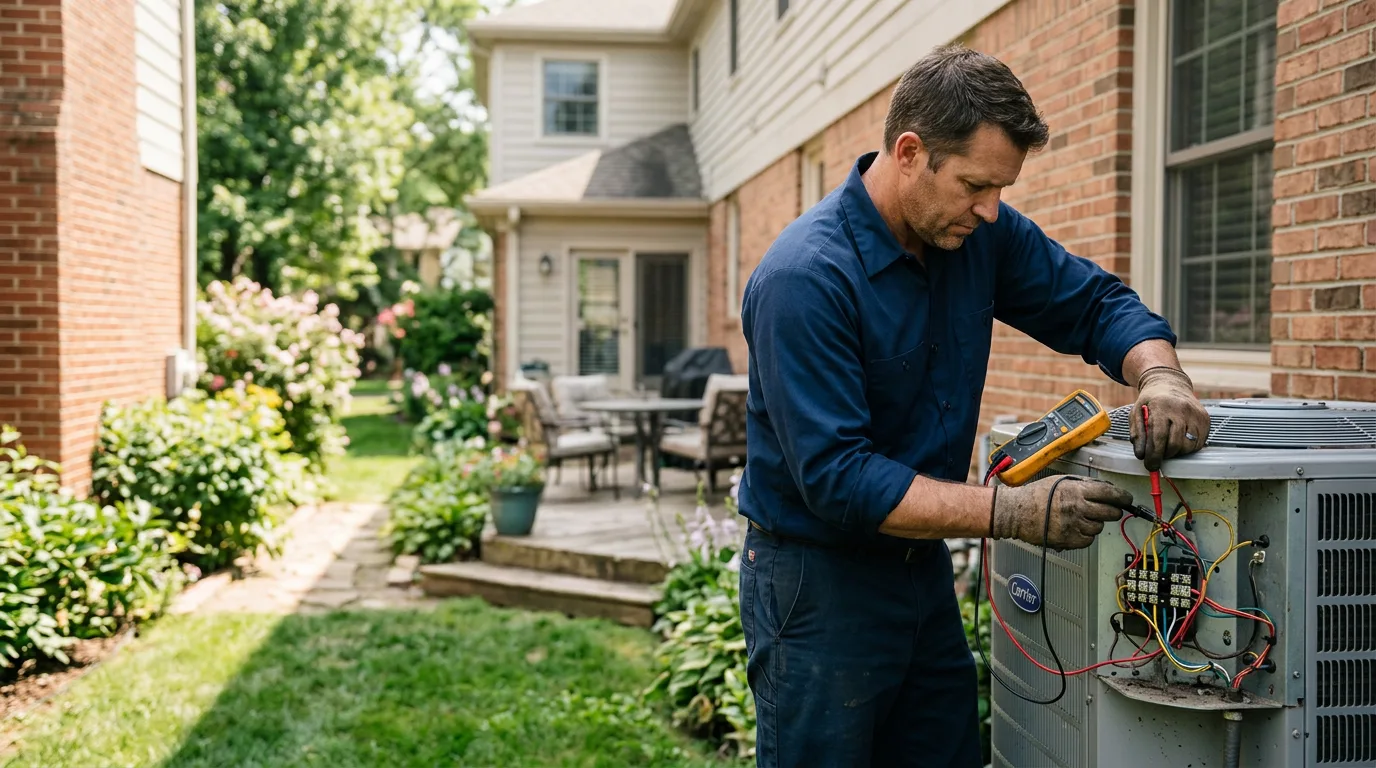 HVAC technician working near Mount Bethel, PA